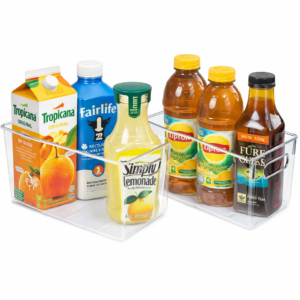 Clear Plastic Pantry Organizer Bins - Medium