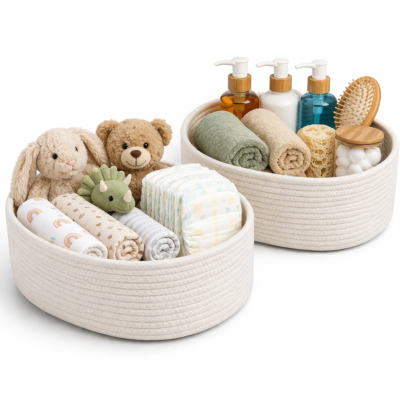 Small Storage Baskets - Off White