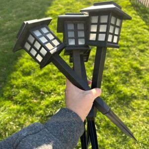 Solar Pathway Lights  (Warm White) - 4 Pack